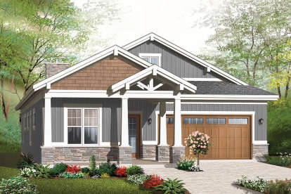 Craftsman House Plan #034-01172 Elevation Photo