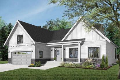 2 Bed, 1 Bath, 1556 Square Foot House Plan - #034-01173