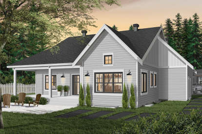 Modern Farmhouse House Plan #034-01173 Elevation Photo
