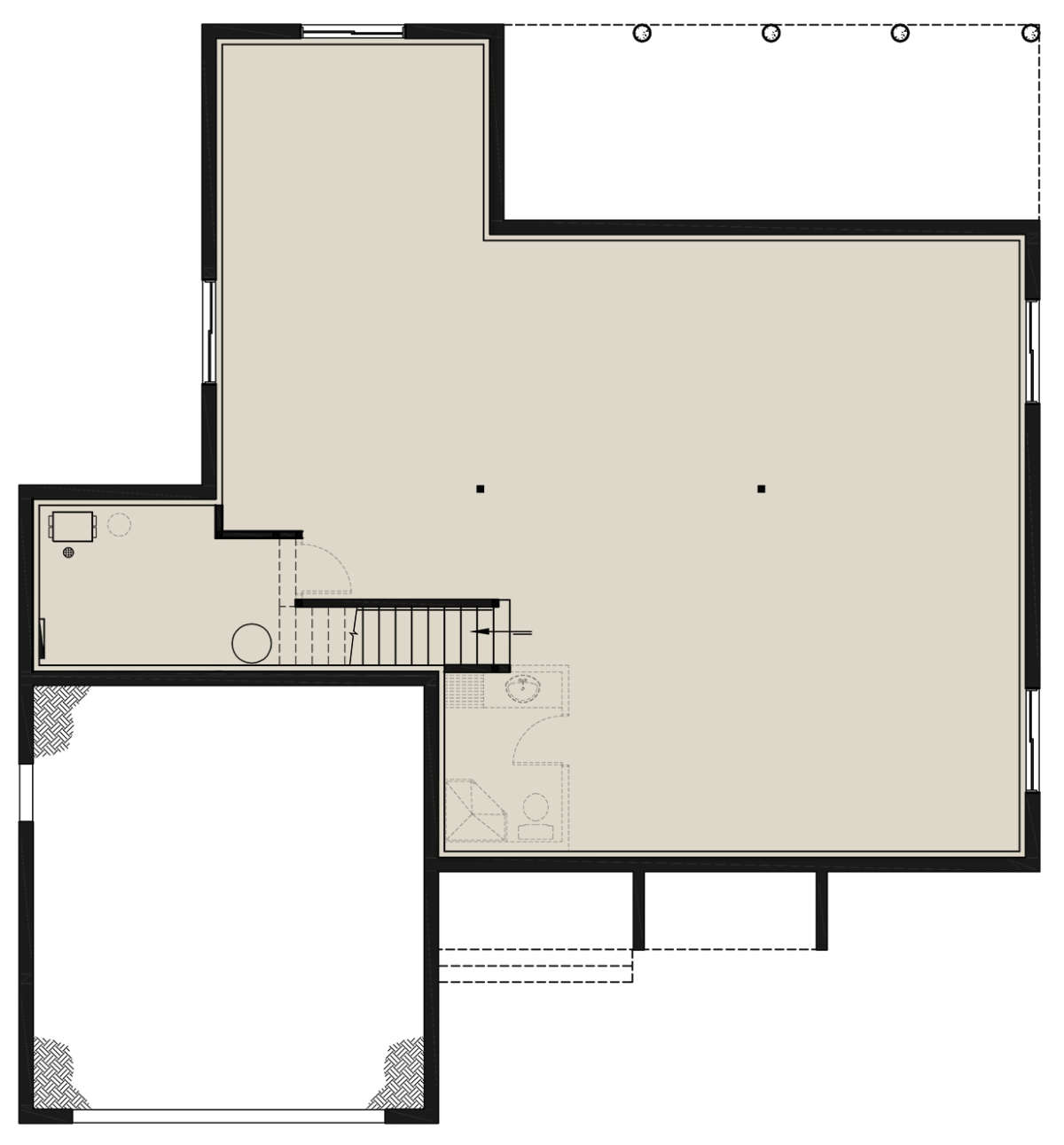 Basement for House Plan #034-01173
