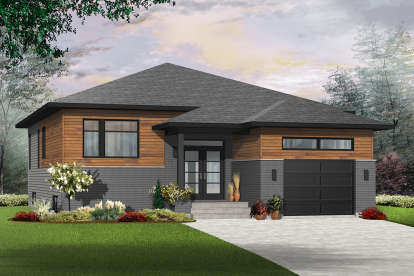 Contemporary House Plan #034-01174 Elevation Photo