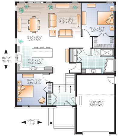 Main Floor for House Plan #034-01174