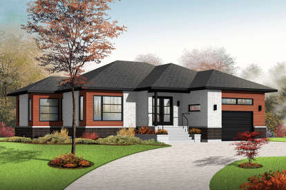 Contemporary House Plan #034-01175 Elevation Photo