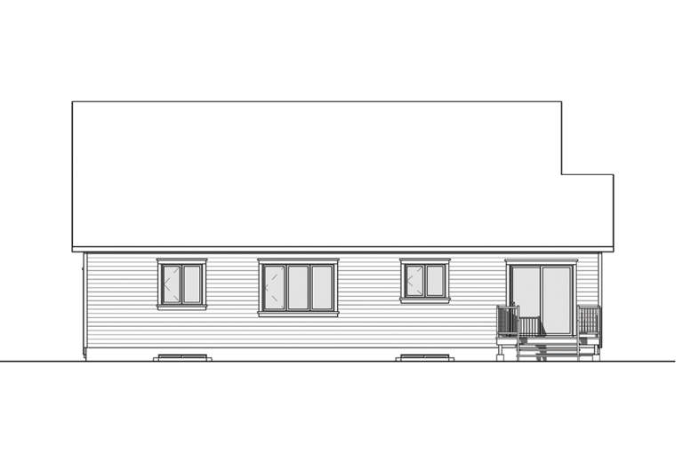 Ranch House Plan #034-01177 Elevation Photo