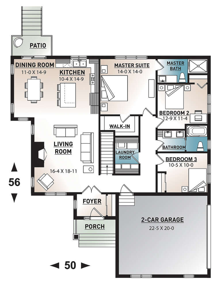 House Plan House Plan #21164 Drawing 1