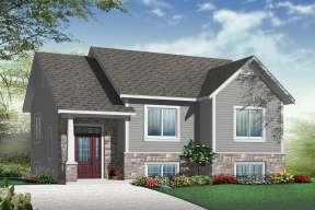 Ranch House Plan #034-01179 Elevation Photo