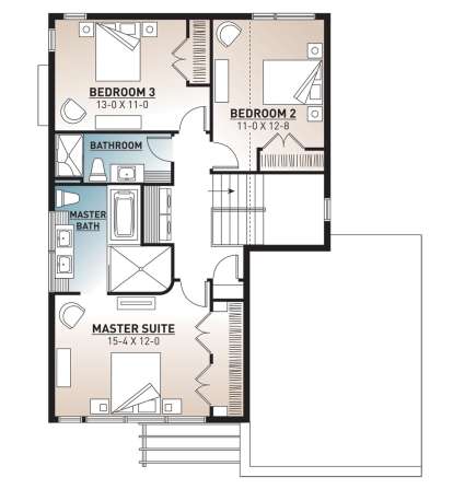 Second Floor for House Plan #034-01180