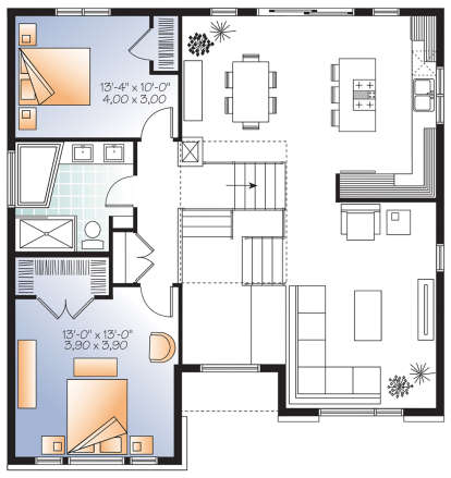 Second Floor for House Plan #034-01181