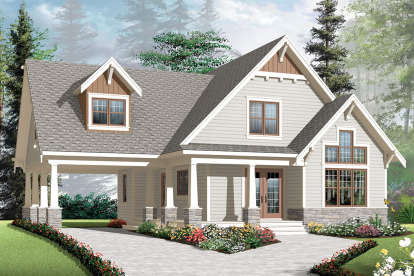 0 Bed, 0 Bath, 1348 Square Foot House Plan - #034-01182