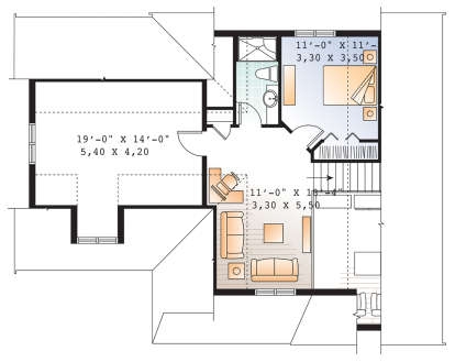 Second Floor for House Plan #034-01182