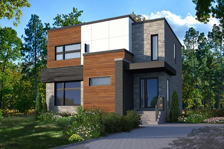 Contemporary House Plan #034-01183 Elevation Photo