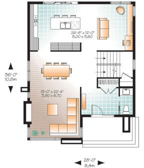 Main Floor for House Plan #034-01185