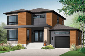 Contemporary House Plan #034-01186 Elevation Photo
