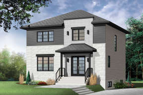 Contemporary House Plan #034-01187 Elevation Photo