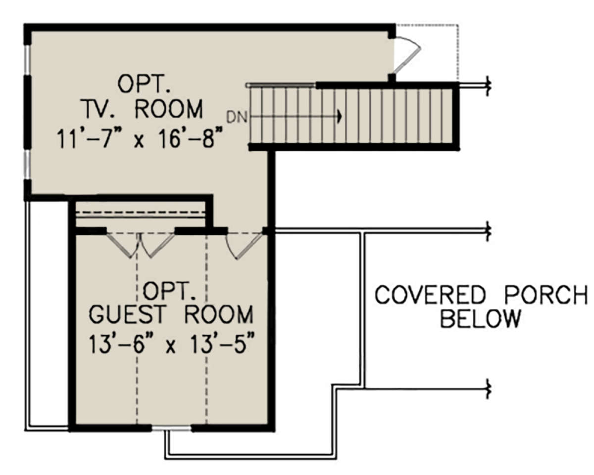 Optional Second Floor for House Plan #699-00169