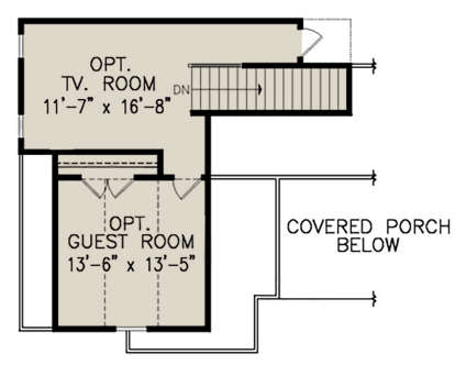 Optional Second Floor for House Plan #699-00169