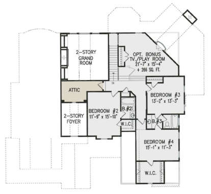 Second Floor for House Plan #699-00175