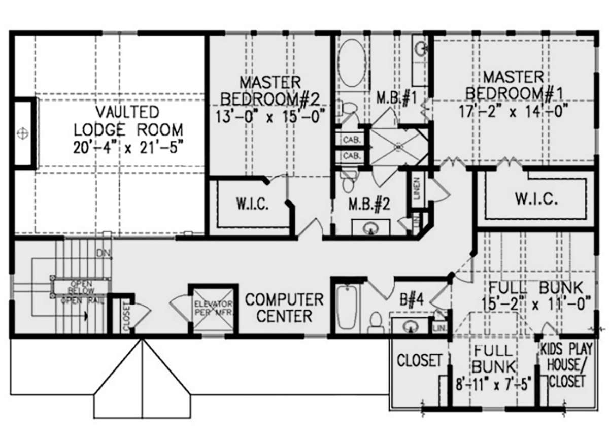 Second Floor for House Plan #699-00177