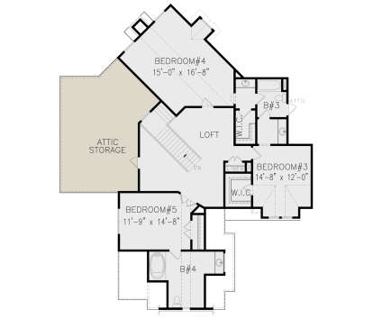 Second Floor for House Plan #699-00181