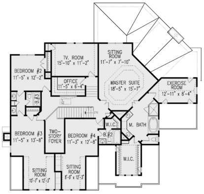 Second Floor for House Plan #699-00182