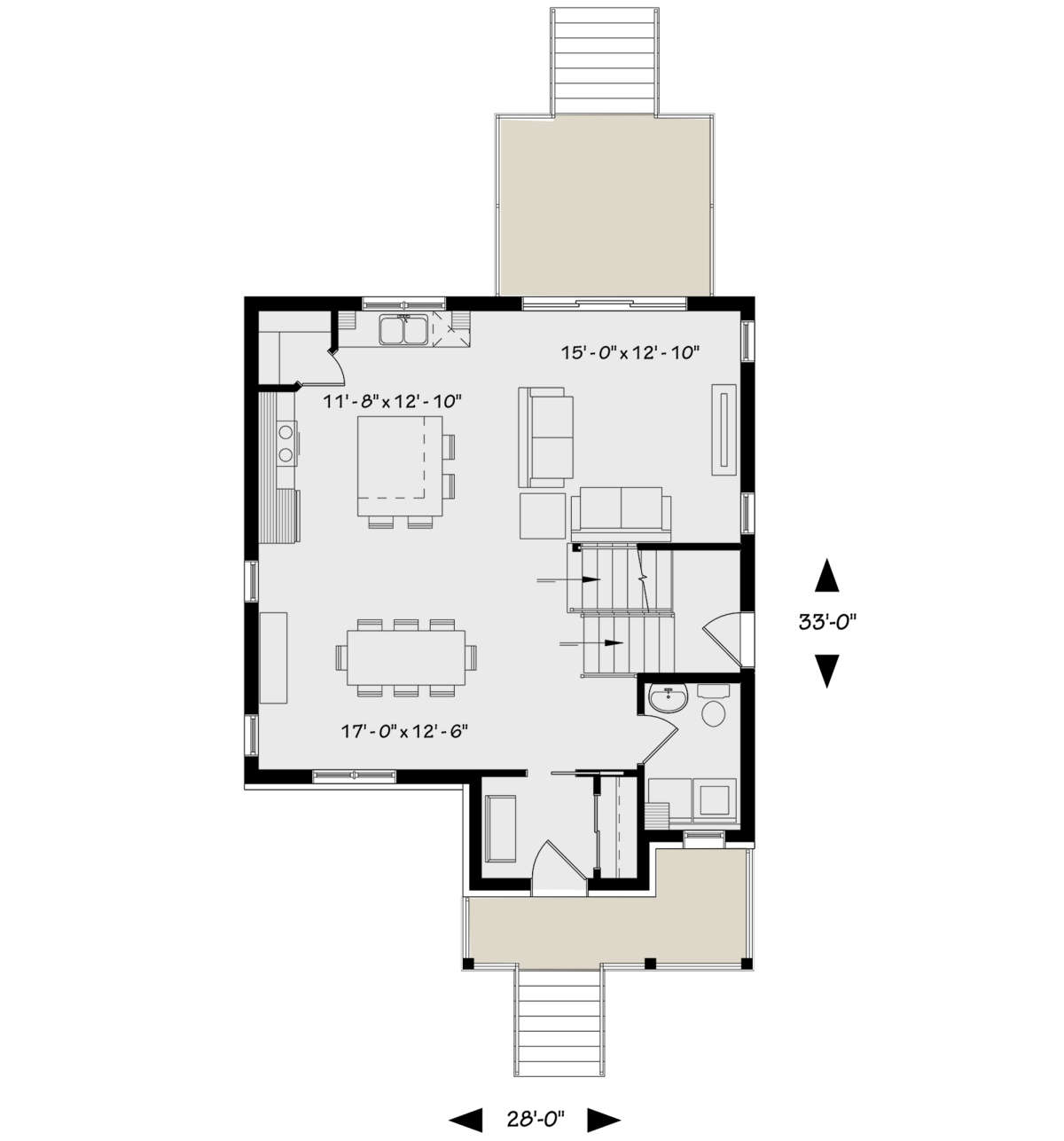 Main Floor for House Plan #034-01189