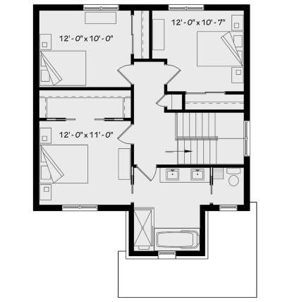 Second Floor for House Plan #034-01189
