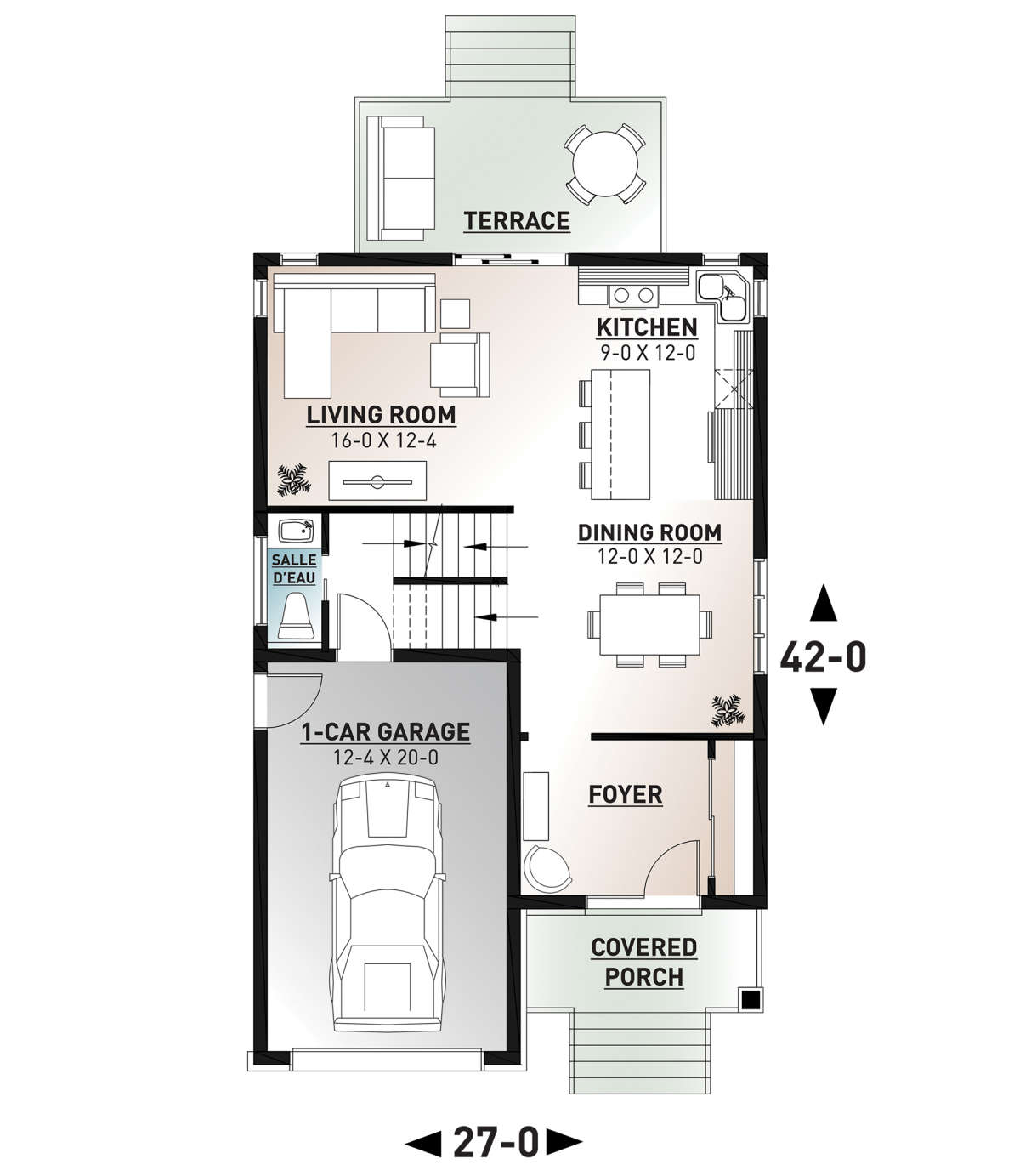 Main Floor for House Plan #034-01191
