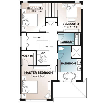 Second Floor for House Plan #034-01191