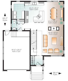 Main Floor for House Plan #034-01192