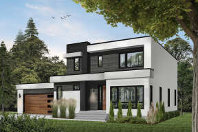 Modern House Plan #034-01193 Elevation Photo