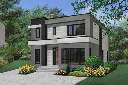 Modern House Plan #034-01194 Elevation Photo