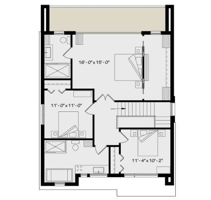 Second Floor for House Plan #034-01194