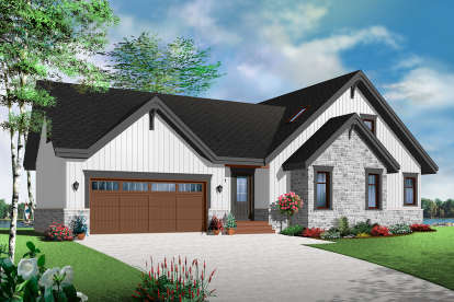 Vacation House Plan #034-01196 Elevation Photo