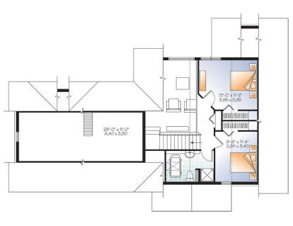 Second Floor for House Plan #034-01196