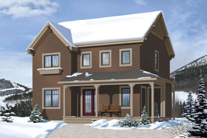 Traditional House Plan #034-01199 Elevation Photo