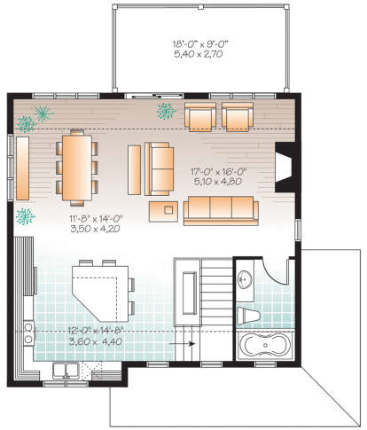 Second Floor for House Plan #034-01199
