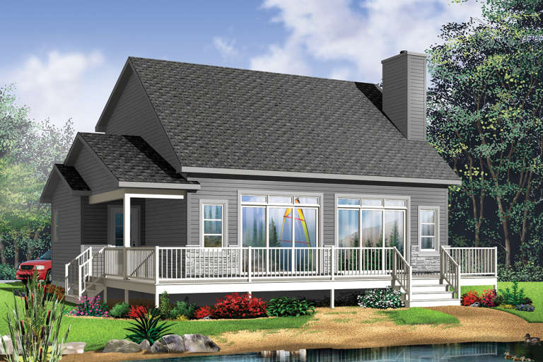 House Plan House Plan #21235 Rear Elevation 