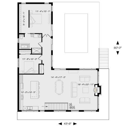 Main Floor for House Plan #034-01201