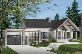 Ranch House Plan #034-01202 Elevation Photo