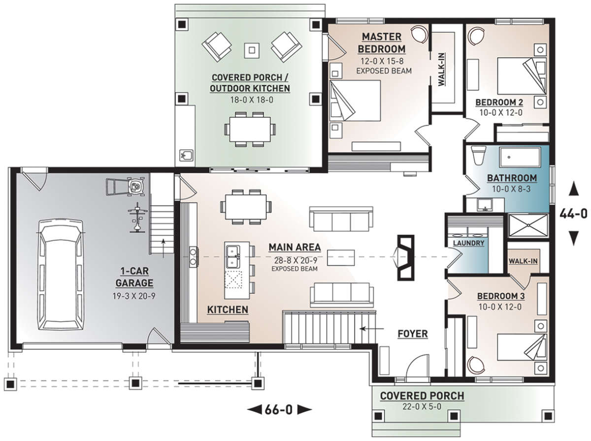 Main Floor for House Plan #034-01202