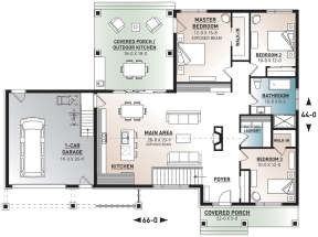 Main Floor for House Plan #034-01202