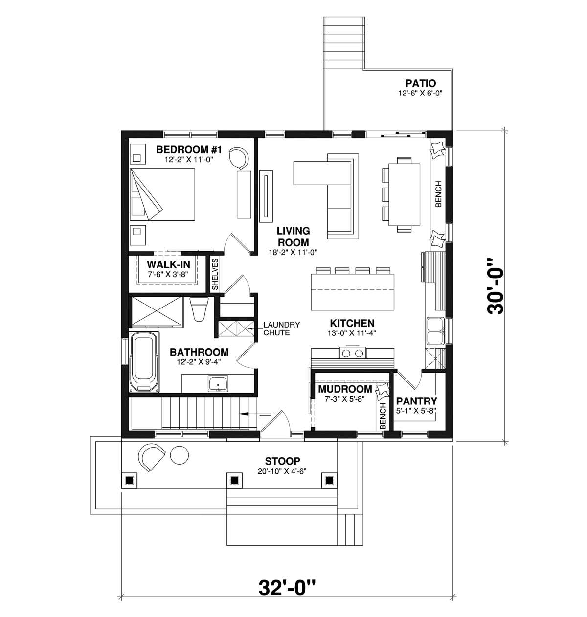 Main Floor  for House Plan #034-01206