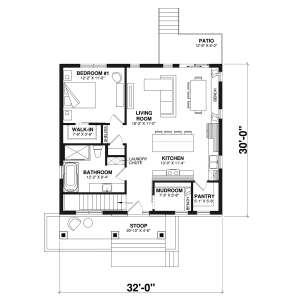 Main Floor for House Plan #034-01206