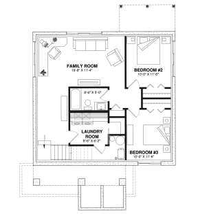 Basement for House Plan #034-01206