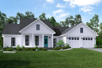 Modern Farmhouse House Plan #041-00191 Elevation Photo