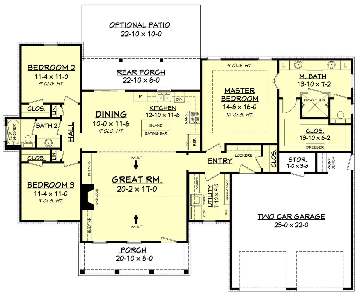 Main Floor for House Plan #041-00191