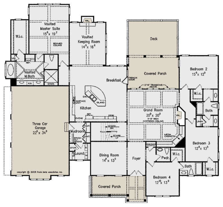 Traditional Plan - 3,394 Square Feet, 4 Bedrooms, 3.5 Bathrooms | Floor ...