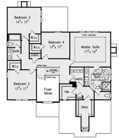 Second Floor for House Plan #8594-00250