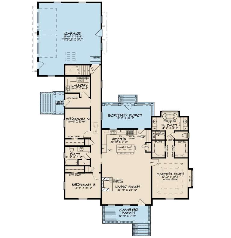 House Plan House Plan #21245 Drawing 1
