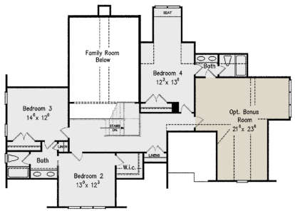 Second Floor for House Plan #8594-00254